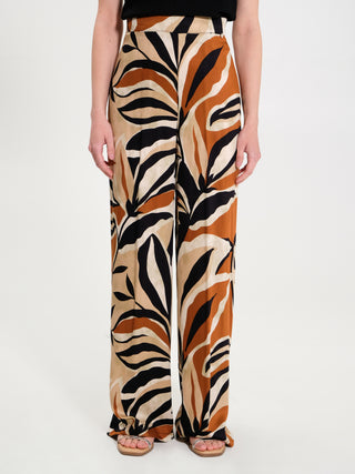 Pantaloni Palazzo in Viscosa stampa Etnica