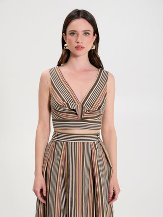 Top a Righe Jacquard