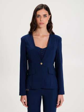 Giacca Monobottone in Gabardina