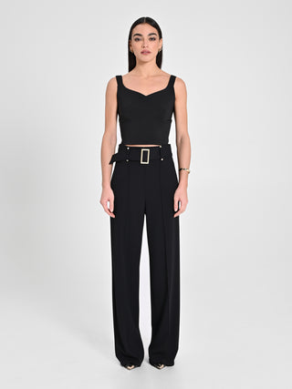 Pantaloni Neri Fibbia