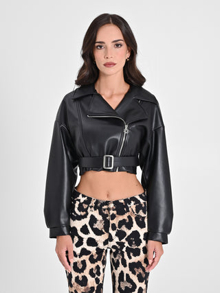 Chiodo in simil pelle