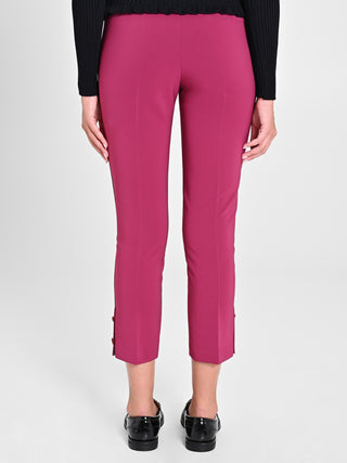 Pantaloni Slim in Tessuto Tecnico Bordeaux