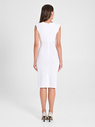 Tubino Drappeggiato Bianco