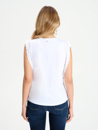 Blusa maniche Sangallo