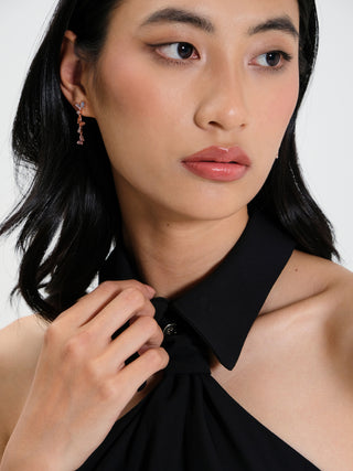 Abito Midi con Colletto effetto Cravatta