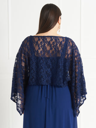 Mantella Coprispalle Rinascimento Curvy atelier in Pizzo Glitter