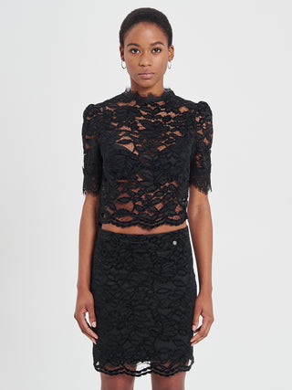 Blusa in Pizzo & Velluto