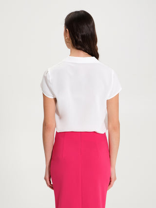 Blusa Boxy con Cravatta