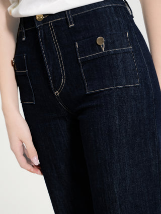 Jeans a Palazzo Lavaggio Scuro