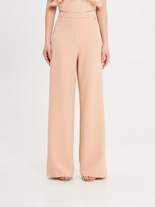 Pantaloni Palazzo Arancione Pesca