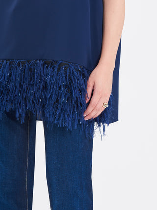 Blusa Curvy con Piume Lurex