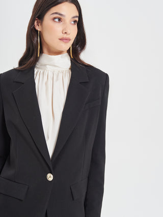 Giacca Over in Poliviscosa Nera