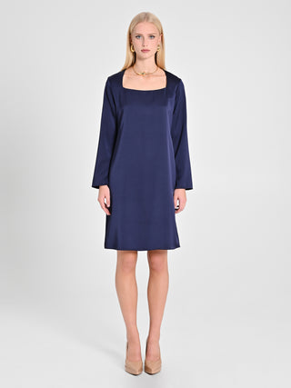 Tubino in Envers Satin Blu