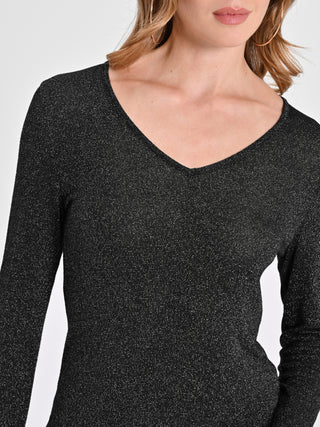 Maglia in Lurex Nera