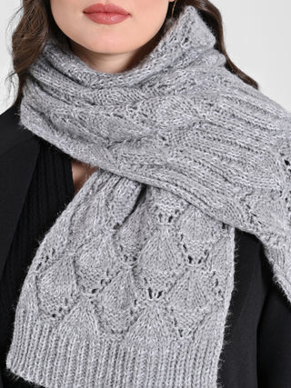 Sciarpa Treccia Grigia