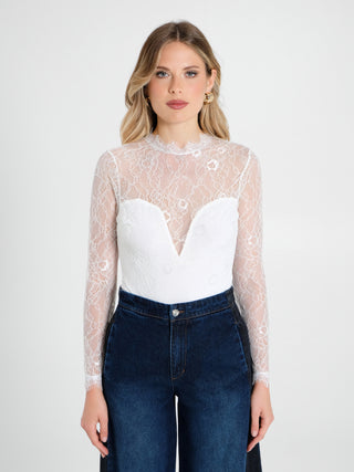 Blusa Body in Pizzo