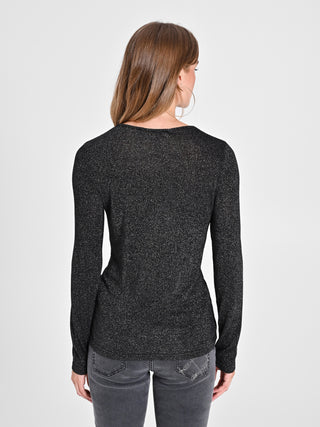 Maglia in Lurex Nero