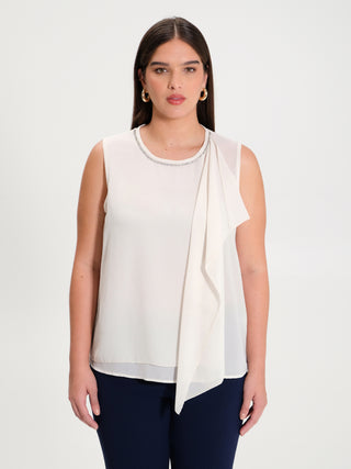 Top Curvy decoro Strass