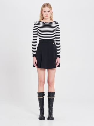 Mini Gonna Nera Con Cinturino