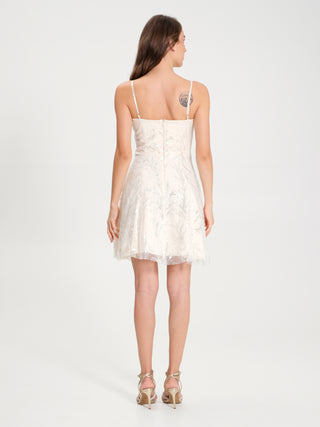 Abito Corto in Tulle con Paillettes