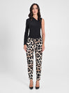 Pantaloni Denim Skinny Stampa Animalier