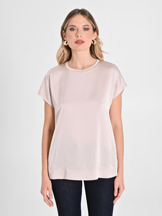 Blusa Envers Satin Beige