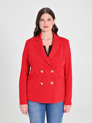 Giacca Curvy Doppiopetto Rossa