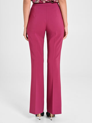 Pantaloni Flared in Tessuto Tecnico Bordeaux