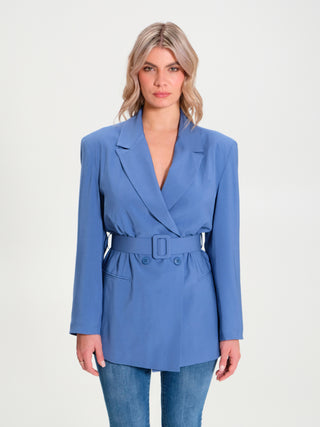 Giacca Doppiopetto con Cintura