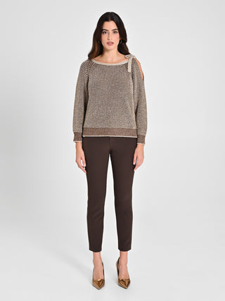 Maglioncino Fiocco Cioccolato & Oro