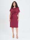 Abito Curvy Nodo Bordeaux