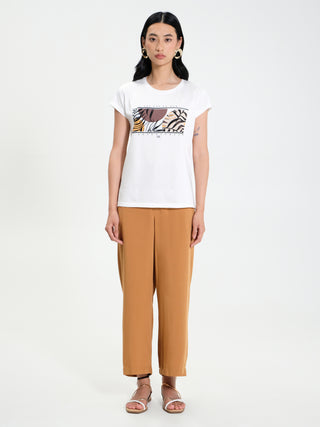 T-shirt in Cotone con Stampa