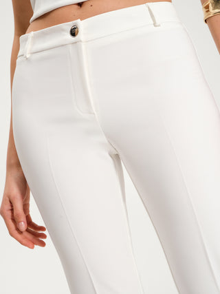 Pantaloni Skinny in Tessuto Tecnico Bianco