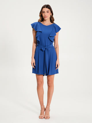 Tutina con Volant in Cadi Blu Cina