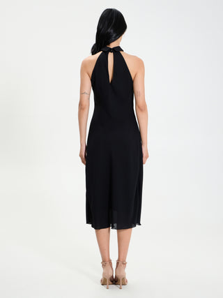 Abito Midi con Colletto effetto Cravatta