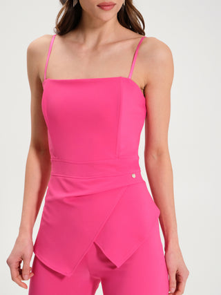 Tuta Palazzo a Fascia Fuxia