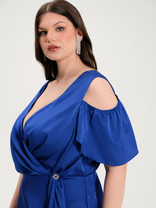 Elisa d'Ospina X Rinascimento Curvy | Abito Lungo in Raso