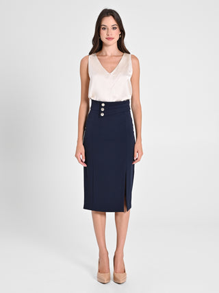 Gonna Tubino Blu Navy