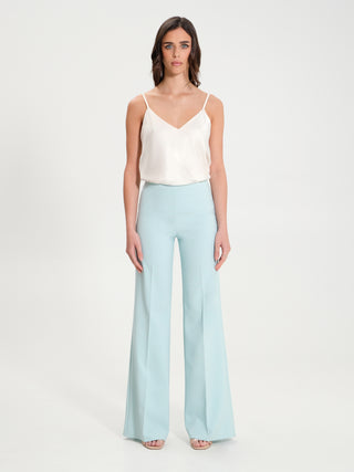 Pantaloni Palazzo in Tessuto Tecnico