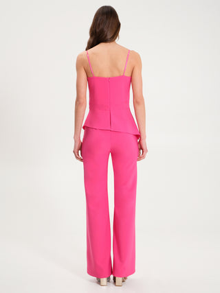 Tuta Palazzo a Fascia Fuxia