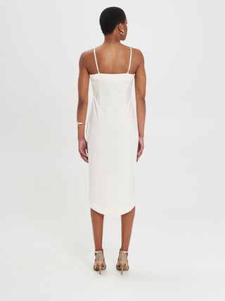 Abito Portafoglio in Gabardina Panna