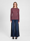 Maglia in Lurex Bordeaux