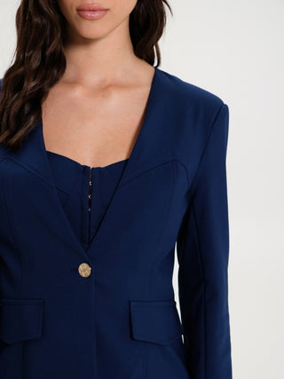 Giacca Monobottone in Gabardina