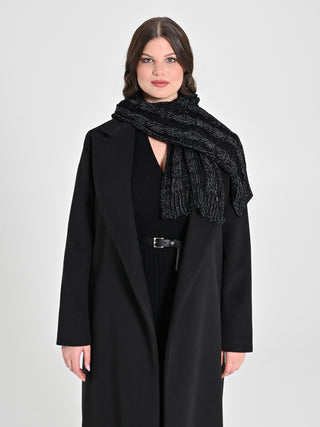 Sciarpa Treccia Lurex Nera