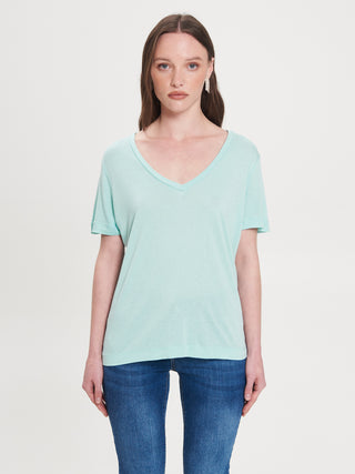 T-shirt Relaxed 100% viscosa ECOVERO® Verde Acqua