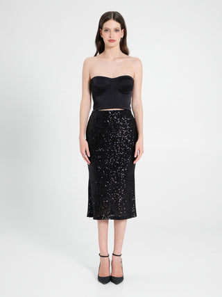 Gonna Longuette in Paillettes