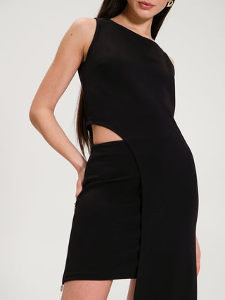 Top Asimmetrico Nero