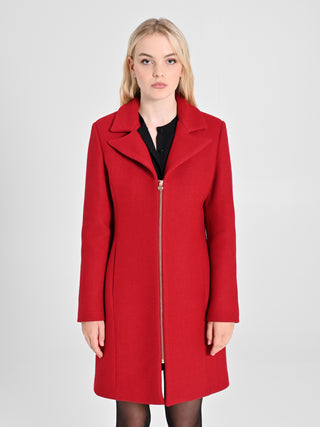 Cappotto Rosso con Zip