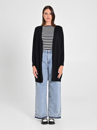 Cardigan Nero in Maglia