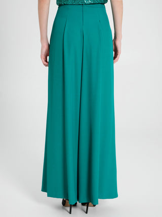 Pantaloni Palazzo Verde Giada